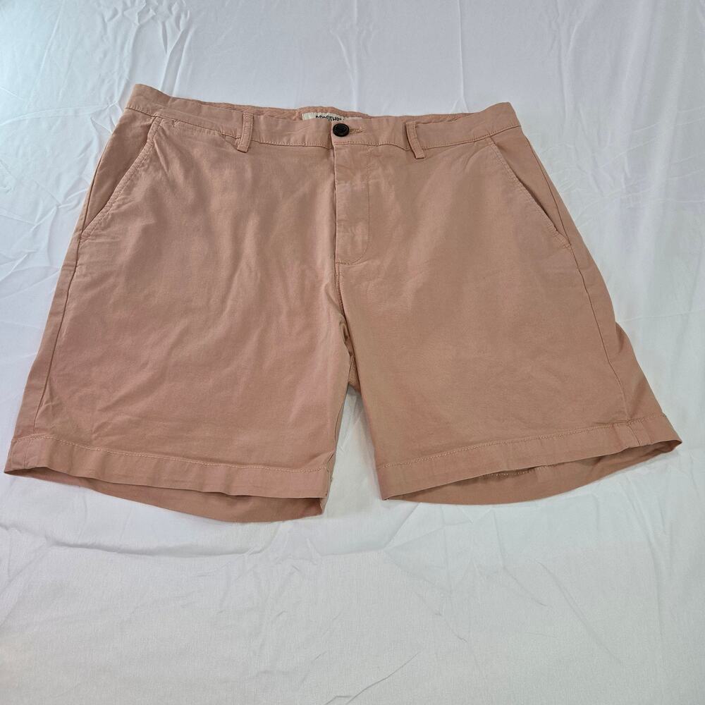 Good Threads Men's 34 Golf Shorts, Peach Chino Preppy, Casual Sports